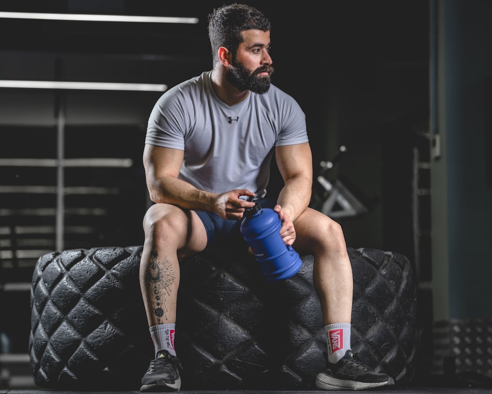 Athlete calculating protein intake